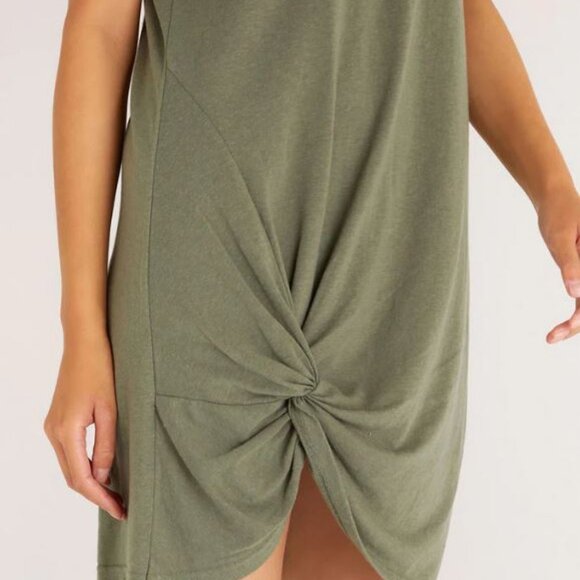 NWT Z Supply Forest Denny Twist T-Shirt Mini Dress - Picture 3 of 4